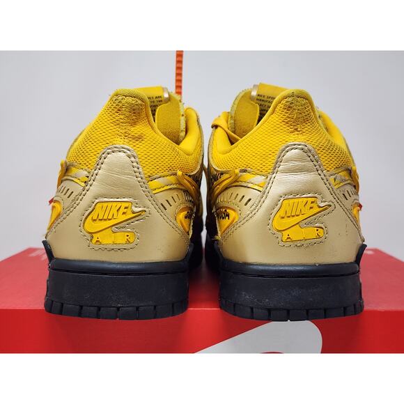 Nike Air Rubber Dunk Off-White UNIVERSITY GOLD CU6015-700 Size 9 WORN - Picture 4 of 8